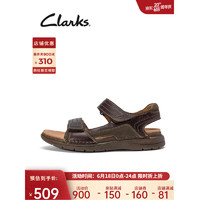 Clarks其乐自然系列男士夏季凉鞋时尚舒适户外休闲凉鞋沙滩鞋男鞋 红褐色 261591947 42