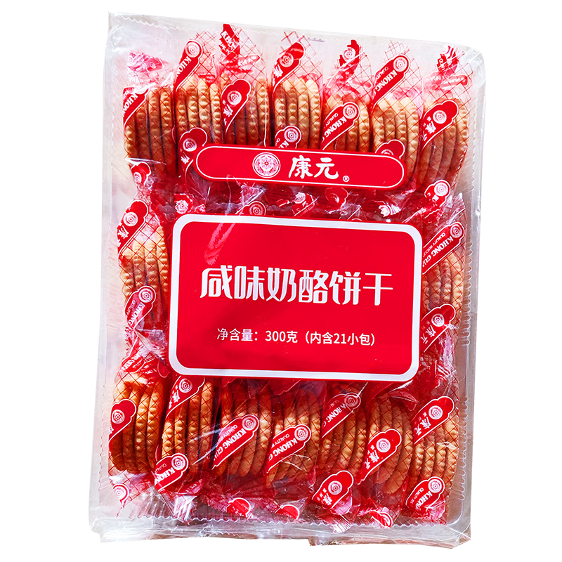 康元 香橙夹心饼干285g+咸味奶酪300g