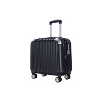 SUMMIT 莎米特 拉杆箱万向轮行李箱小型18英寸带USB接口轻便登机箱PC338TCU黑色