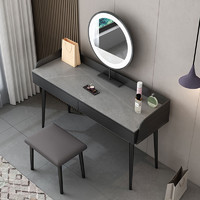 西提意式极简梳妆台卧室现代简约轻奢化妆桌2021年新款岩板化妆台小型