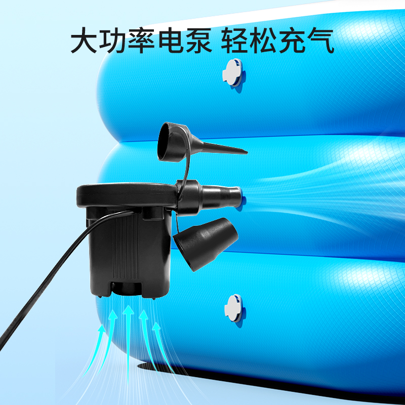 百适乐 BESTWAY充气游泳池儿童家用家庭小孩成人气囊户外水池婴儿洗澡桶 1.4蓝色泡泡底