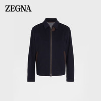杰尼亚 Zegna）男士午夜蓝12milmil12 羊毛绗缝夹克U7T02-TMIL12-531-48