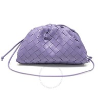 BOTTEGA VENETA 紫藤色 Intrecciato 皮革编织 mini Pouch 云朵包