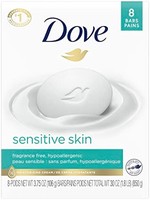 Dove 多芬 Beauty Bar 比香皂更保湿,无香料,低致敏性敏感肌肤温和洁面乳 3.7 盎司,8 块