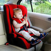 天才宝贝 giftedbaby儿童安全座椅汽车用9个月-12岁婴儿宝宝车载简易便携式可折叠 中国红