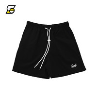 SLAMBLE 新款男子短裤透气速干篮球运动中裤跑步健身五分裤夏 黑色 L