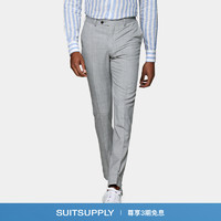 SUITSUPPLY- Soho浅灰色S120支热带羊毛商务休闲男士长裤