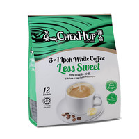 ChekHup 泽合 马来西亚原装进口泽合三合一少甜速溶白咖啡420g提神袋装