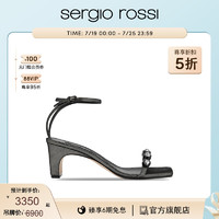 sergio rossi 2023春夏新款sr1系列钻饰高跟凉鞋