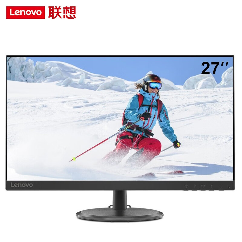 Lenovo 联想 服务器台式机 工作站电脑高清显示屏 家用商务办公游戏 D27-40丨27英寸丨FHD微边框 广视角