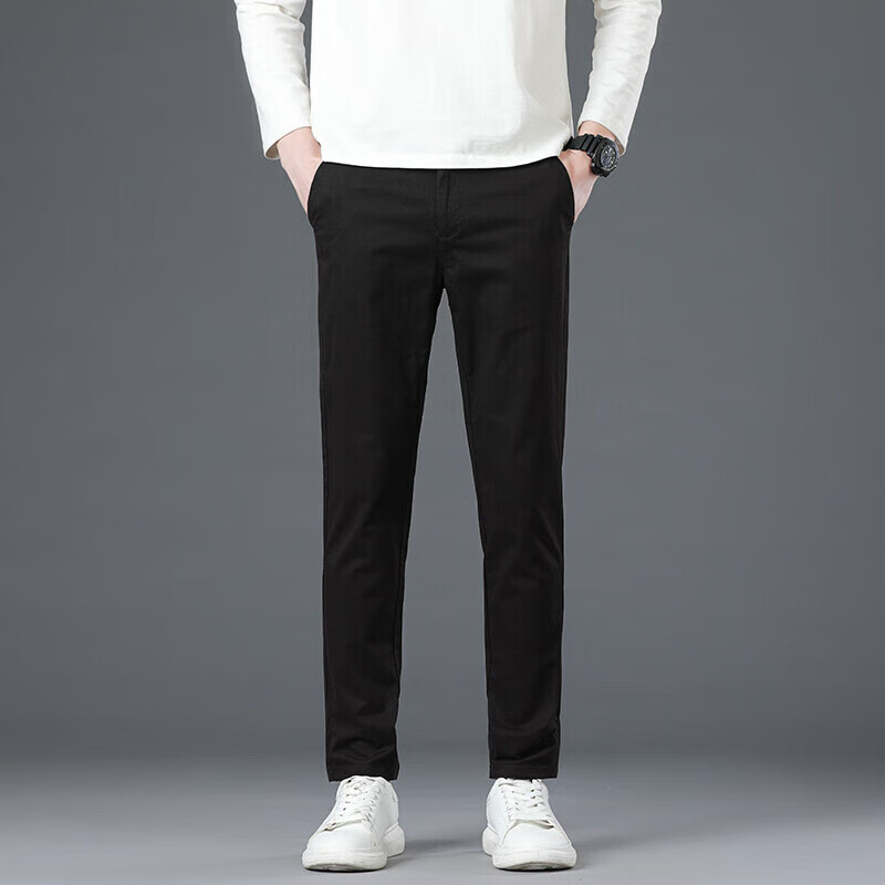ROMON 罗蒙 【罗蒙】2023新款裤子男韩版潮流春九分小西裤男士修身垂感西装裤休闲长裤