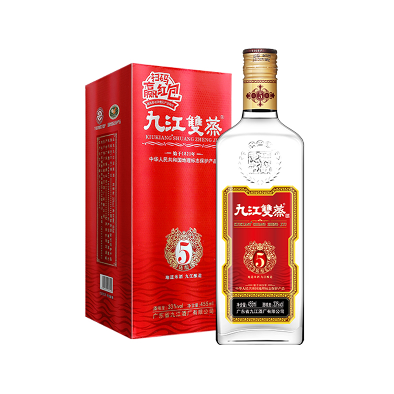 九江双蒸 豉香型白酒 33度双蒸五年陈系列455