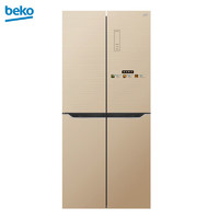 beko 倍科 GNE0432SL 432升冰箱 十字对开门冰箱 对门冰箱大容量变频压缩机（琥珀琉璃金）