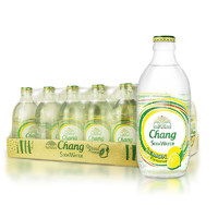 泰象泰国进口（Chang）含气矿泉水柠檬味饮品苏打水玻璃瓶气泡水 325ml*24瓶/箱
