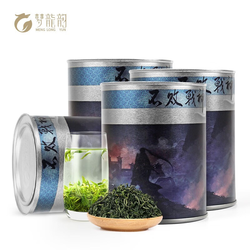 梦龙韵 叶高山绿茶 云雾绿茶 100g*4罐