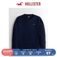 Hollister美式经典款圆领长袖T恤 男 311534-1 海军蓝 XS