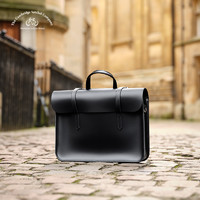 Cambridge Satchel 英国剑桥包MusicCase黑色音乐包单肩邮差公文包