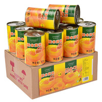 虹桥味泉 黄桃罐头正品整箱12罐装X425克砀山特产新鲜糖水水果罐头商用烘焙
