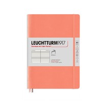 LEUCHTTURM1917 商务日记本手帐送礼办公学习记事本A5中开横格笔记本桃红色软封皮123页361594