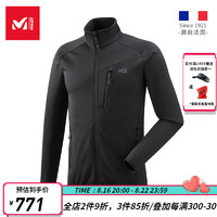 觅乐（MILLET）法国觅乐MILLET男士夏保护型高领透气保暖抓绒衣微弹外套MIV8092 黑色-0247 M