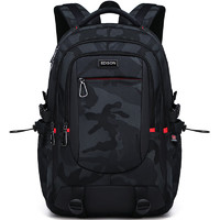 EDISON 愛迪生 高中生書包大容量初中大學生雙肩包旅行背包 K052-9G迷彩黑