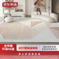 京東京造 客廳地毯 臥室現代簡約北歐輕奢防滑茶幾毯 曲塵-160*230cm
