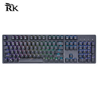 RK104有线机械键盘全键无冲热插拔轴104键可拆卸上盖全尺寸电脑游戏笔记本办公键盘RGB灯光黑色茶轴
