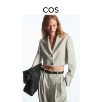 COS 女装 标准版型短款羊毛西装外套米2023秋季新品1192142002