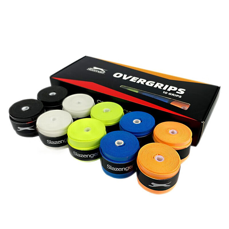 Slazenger 史莱辛格 羽毛球拍网球拍手胶 防滑黏性吸汗带10个装STA2000115