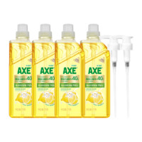 AXE 斧头 牌柠檬玻尿酸护肤洗洁精1kgx4轻松去重油水润双手家庭版