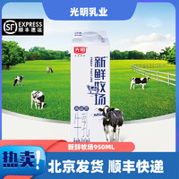 光明新鲜牧场牛奶高温乳早餐奶950ml/盒装纯牛奶咖啡奶茶牛乳 1盒 新鲜牧场950ml