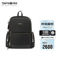 新秀丽（Samsonite）双肩包女士背包电脑包书包时尚通勤防污 NU8 黑色