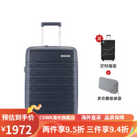 新秀丽（Samsonite）拉杆箱 Qi8前开口行李箱商旅大容量可扩展登机箱 深蓝色*01  21寸