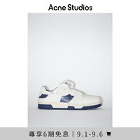 Acne Studios 男士秋冬Face表情低帮皮革运动鞋BD0190 白色/粉色 40