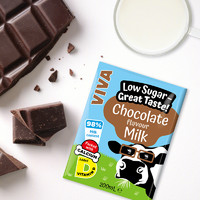 88VIP：VIVA 韦沃 爱尔兰进口牛奶韦沃VIVA巧克力味牛奶200ml*12低糖含钙儿童早餐奶