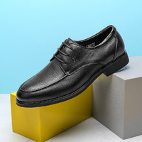 J.Benato 宾度 羊皮革纯色商务休闲鞋系带德比鞋舒适男士皮鞋