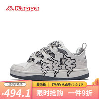 KAPPA卡帕男鞋面包鞋串标板鞋季休闲运动鞋子男 月灰色/灰/韩国白 35