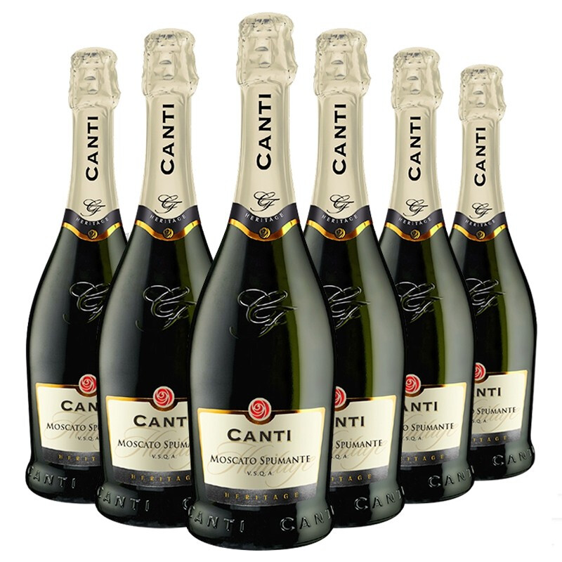 坎迪（CANTI）Canti坎迪莫斯卡托起泡酒葡萄酒甜型白汽意大利原瓶酒果味 整箱装 750ml*6