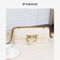 PINKO 品高 時尚迷你羊皮小香風女包單肩斜挎飛鳥燕子包 黑色100074 A0GK Z99Q