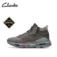 Clarks其乐自然系列男鞋时尚潮流系带高帮防泼水休闲运动鞋 灰色 261735437 42