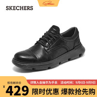 SKECHERS 斯凯奇 男士商务休闲鞋柔软轻便透气204906 黑色BLK 44.0
