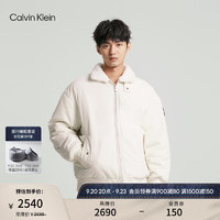 Calvin Klein  Jeans男士时尚双面穿仿羊羔绒夹棉外套J324123 YBI-乳白色 XS