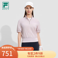 斐乐（FILA） 女子梭织上衣立领收腰高尔夫运动上装 苕粉紫-PR 160/80A/S