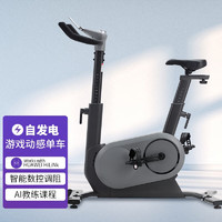 NEXGIM 智能动感单车 功率健身车 室内骑行游戏单车 家用锻炼运动器材 c01摩登灰，自发电版本