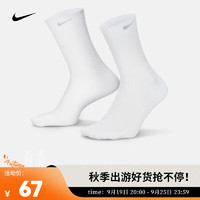 NIKE 耐克 女子轻薄中筒运动袜（1双） DV5701-100 S