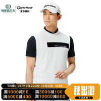 Taylormade泰勒梅高尔夫服装秋季男士圆领套头时尚运动防风针织背心男 白色U21408 M