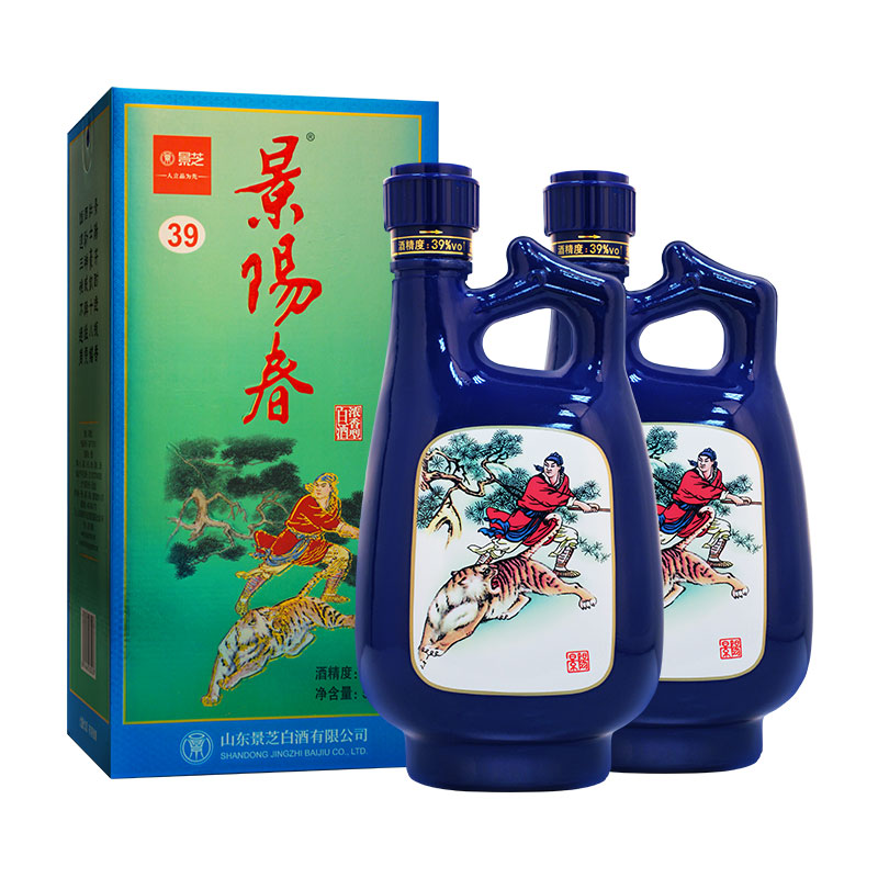 景芝 景阳春 浓香型白酒 39度 500mL*2瓶