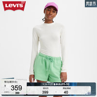 Levi's李维斯金标系列女士长袖T恤修身百搭时尚 白色 A5990-0000 XS
