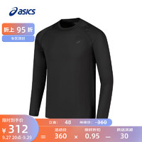 亚瑟士ASICS运动T恤男子跑步长袖舒适运动上衣 2031E429-001 黑色 XXL