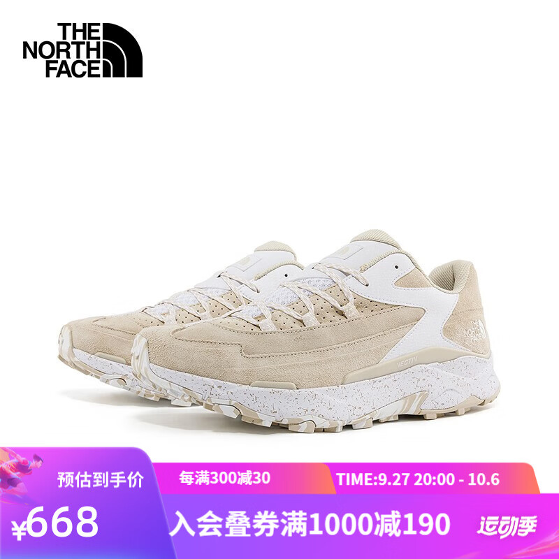 北面（The North Face）低帮休闲鞋舒适运动抓地透气运动鞋819L IXD/沙色 7/39